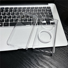 适用华为MateX6磁吸手机壳V5折叠PC保护套Zfold7透明双中轴Xfold5