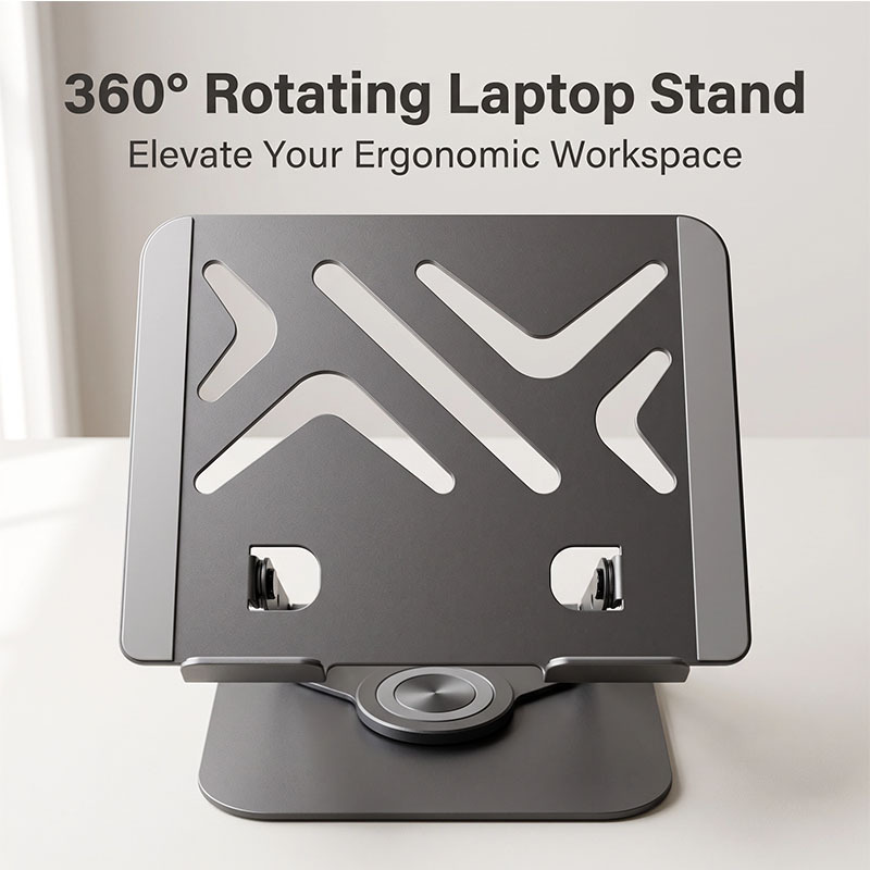 Metal 360-Degree Rotating Laptop Stand Desktop Height-Adjustable Cooling Bracket Computer Lift Support Stand Metal 360-Degree Rotating Laptop Stand Desktop Height-Adjustable Cooling Bracket Computer Lift Support Stand