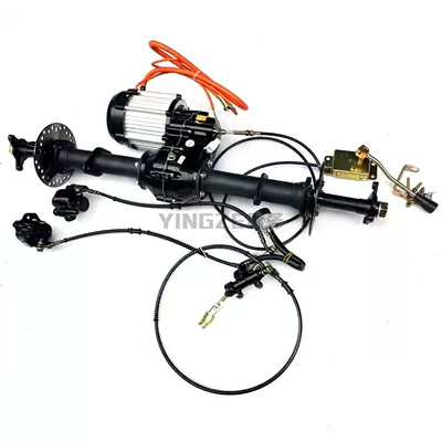 Motorcycle frame: motor, rear axle, gear set
