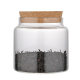 Factory wholesale closing High Borosilicate glass storage jar bamboo lid Cork glass tea jar kitchen condiment bottle