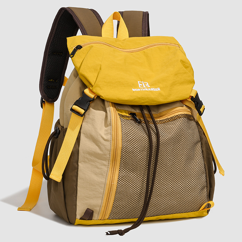 Shake-up marvel tinny otoño viaje de color contraste simple viento mochila de hombro portátil con cremallera versátil bolso de cubo