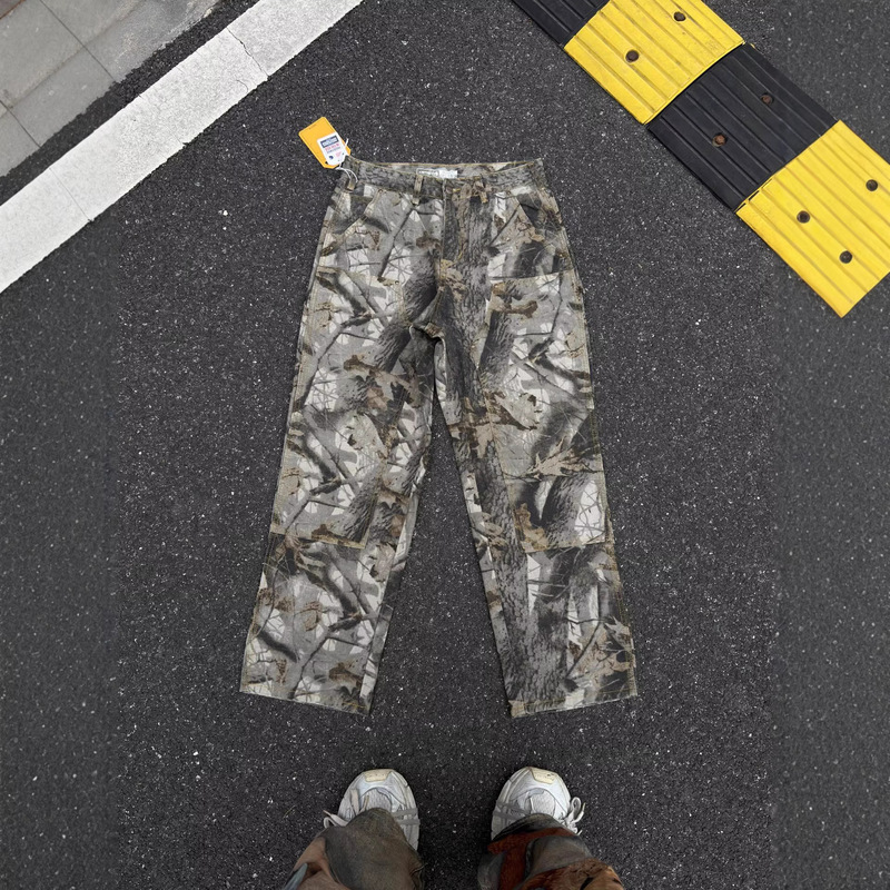 Independent Brand Kaha American-Style Lumberjack Japanese Workwear Distressed Jeans Unisex Trendy Brand Independent Brand Kaha American-Style Lumberjack Japanese Workwear Distressed Jeans Unisex Trendy Brand