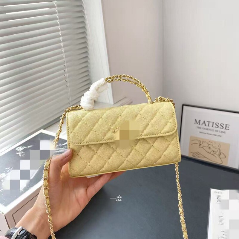 2025 New Style Fragrant Style 23 Handle Handbag Women's Fashion Quilted Chain Shoulder Crossbody Bag Coin Purse Small Waste Bag