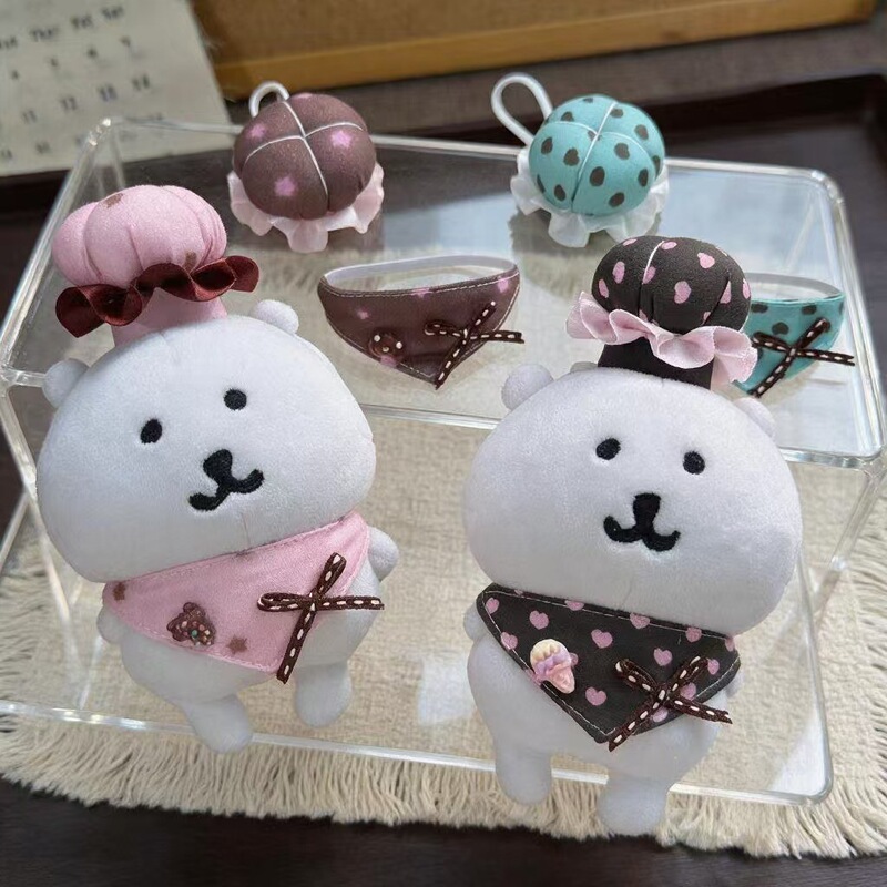 Directly from the Manufacturer, in Stock: 13cm Self-Deprecating Bear Accessories, Doll Clothes, Chocolate-Colored Chef Hat and Bib