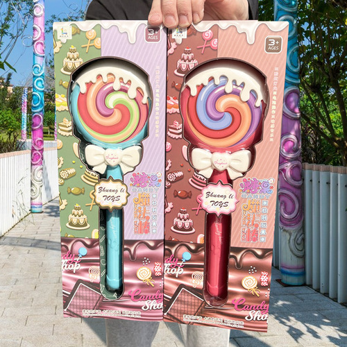 Wholesale Street Stall Girls Glitter Magic Wand Children's Glow Toy Candy Fairy Wand Girls Magic Wand Toy