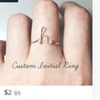 Accessory, fashionable ring with letters, wish