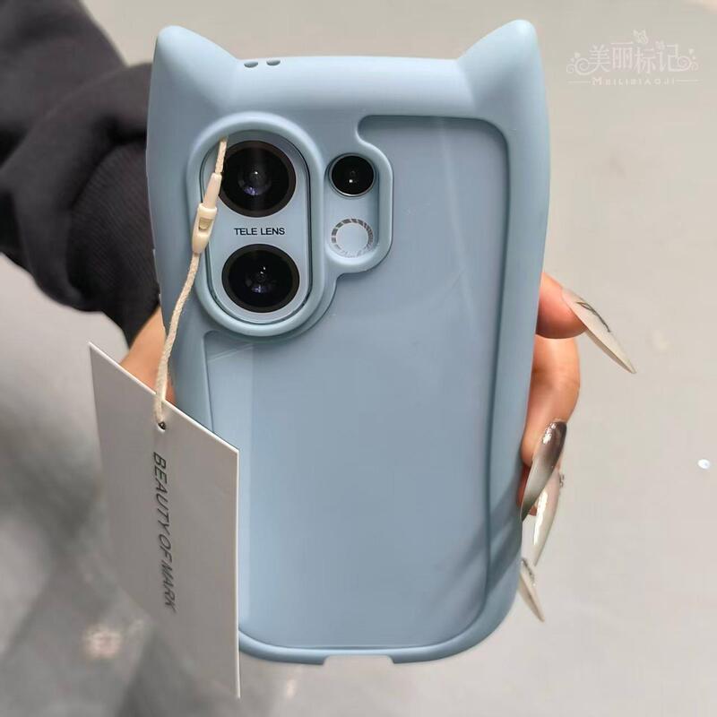 Cat Ears Phone Case Suitable for Vivos30 X300/S50Prominis17/Y78/Y77/S16/S16Pro for Women Cat Ears Phone Case Suitable for Vivos30 X300/S50Prominis17/Y78/Y77/S16/S16Pro for Women