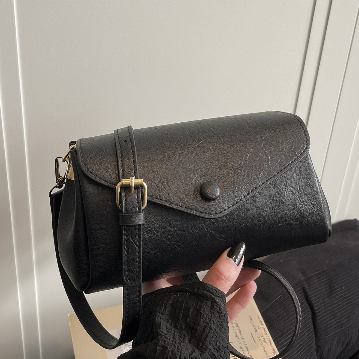 Elegante borsa a tracolla da donna borsa a fisarmonica semplice_voghion.com