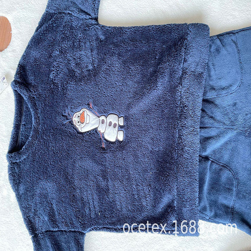 厂家供应双面舒棉绒箱包面料儿童家居服睡衣面料家用靠垫抱枕布料