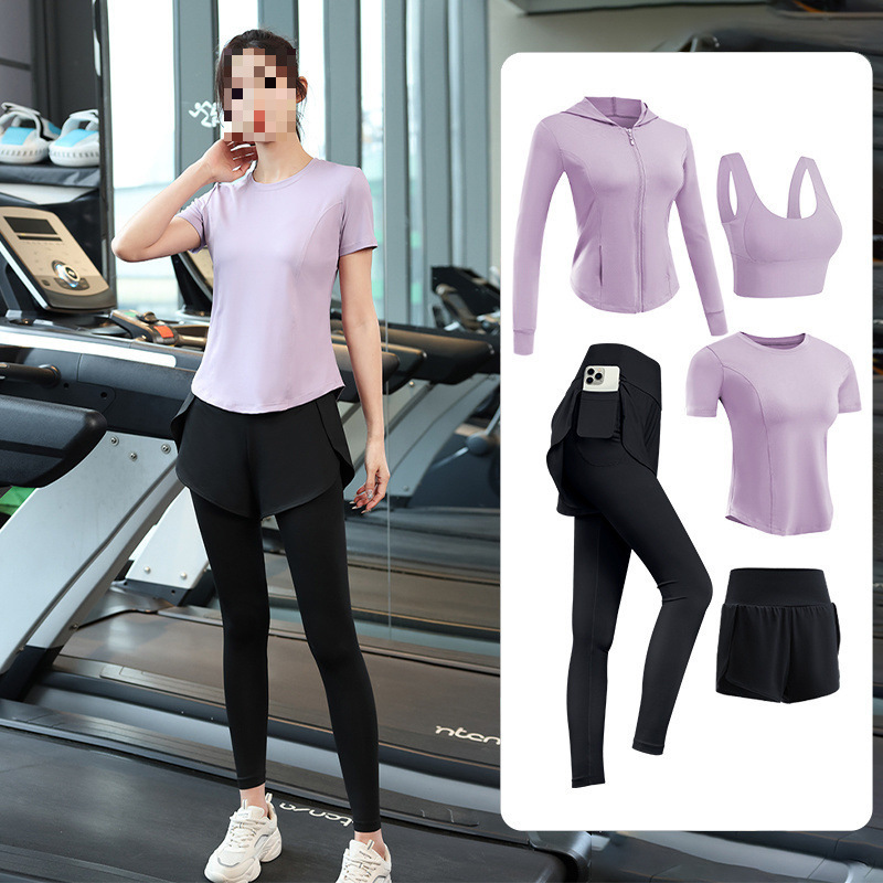 Running suit Women's Morning Running Spring and Autumn Beginners Summer Yoga Quick-drying Clothes Breathable Slimming Fitness Clothes suit