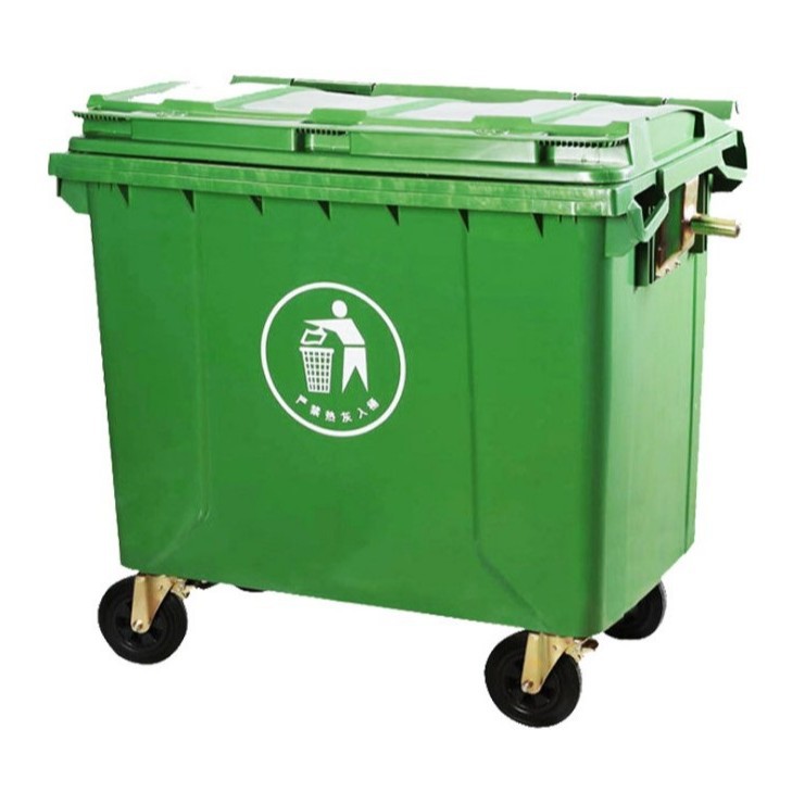 塑料环卫垃圾车 1100升户外大号垃圾桶 物业塑料垃圾桶厂家供应