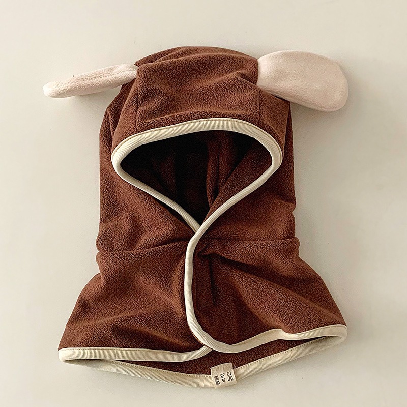 Sombreros para bebés más gruesos otoño y invierno baby buzzer unido calentamiento para niños gorras para orejas para niños y niñas collar