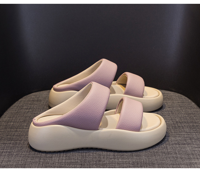 Sandal nữ quai ngang đế dày mũi tròn da thật mềm mại — M 2361m màu, M2361 màu xanh lá cây, M2361 màu tím, M2361 màu vàng chi tiết 33