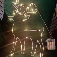LED創意クリスマスランプ五角星愛小鹿鉄芸ランプ家庭装飾品寝室ベッドサイド装飾品ランプ