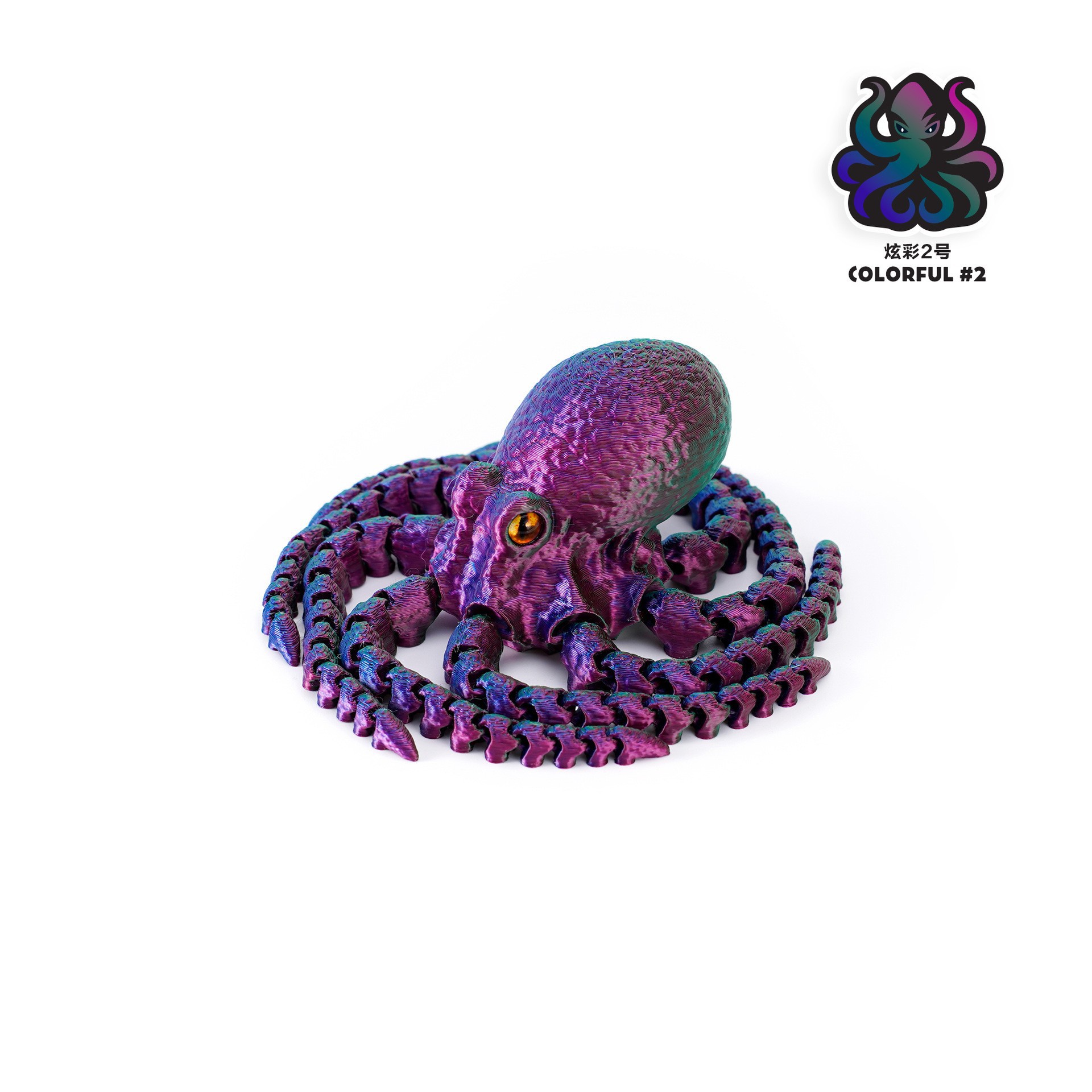 Ventas transfronterizas calientes de impresión 3D octopus ornamentos de luces nocturnas juguetes infantiles hechos a mano juguetes de impresión 3D