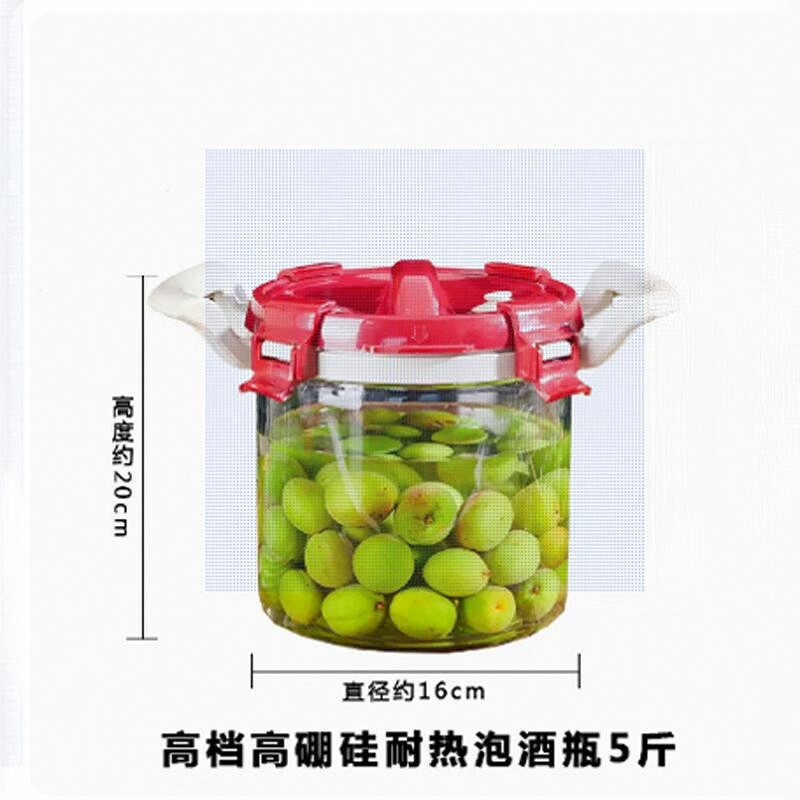 vidrio grueso resistente a altas temperaturas ciruela verde y arroz frasco