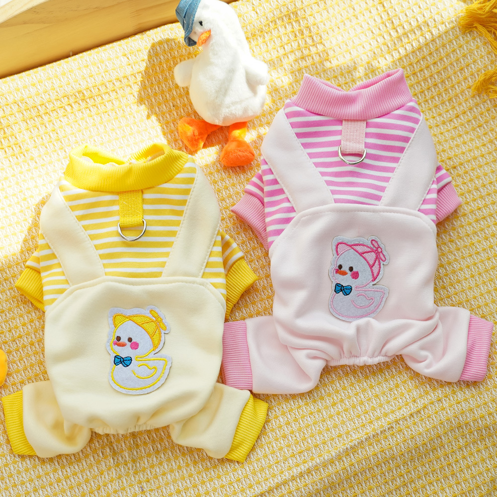 Perro de mascota ropa de perro de cuatro patas gato invierno y otoño suministros de camisa de felino de felino de tamaño medio perro Kofa Dou puede ser traído