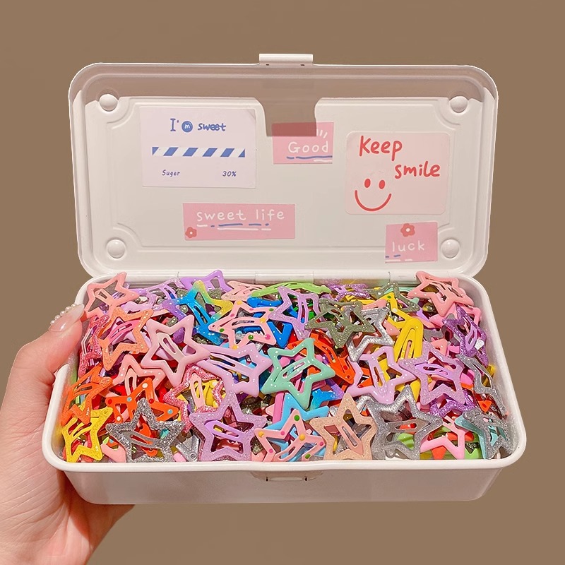 Nuevo clip de BB dopamina de color estrella de pentaco pequeño clip de cabello para niños tocado para niños lindos bordes laterales clip de cabello