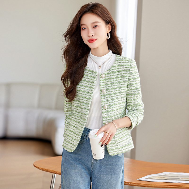 High-grade Tweed Chanel Style Suit Jacket Women's Autumn and Winter New Elegant Casual Fashion Short Suit Top