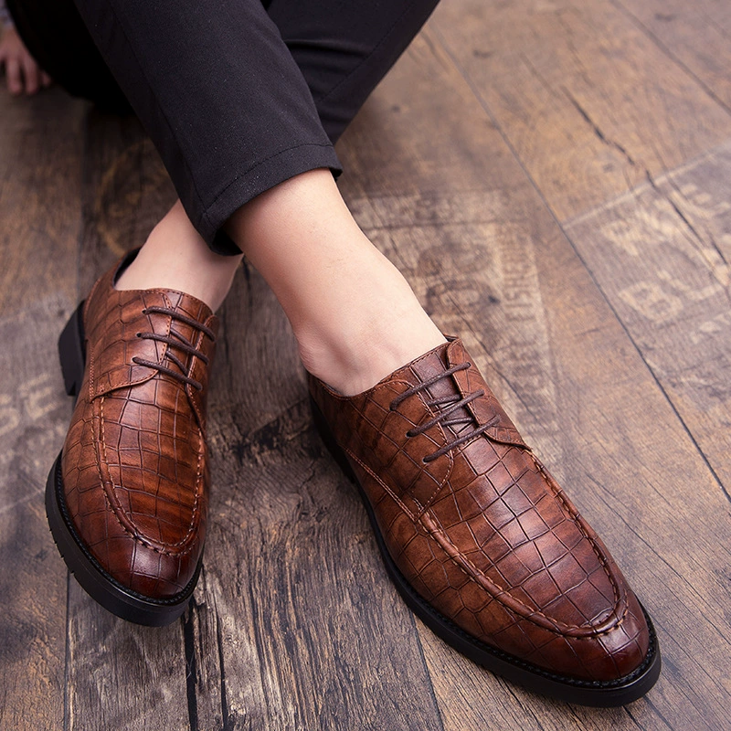 Весна 2022 Мужская обувь Британские Модные мужские повседневные кожаные туфли с острым носком модные корейские туфли для подружек невесты жениха свадебные туфли мужские