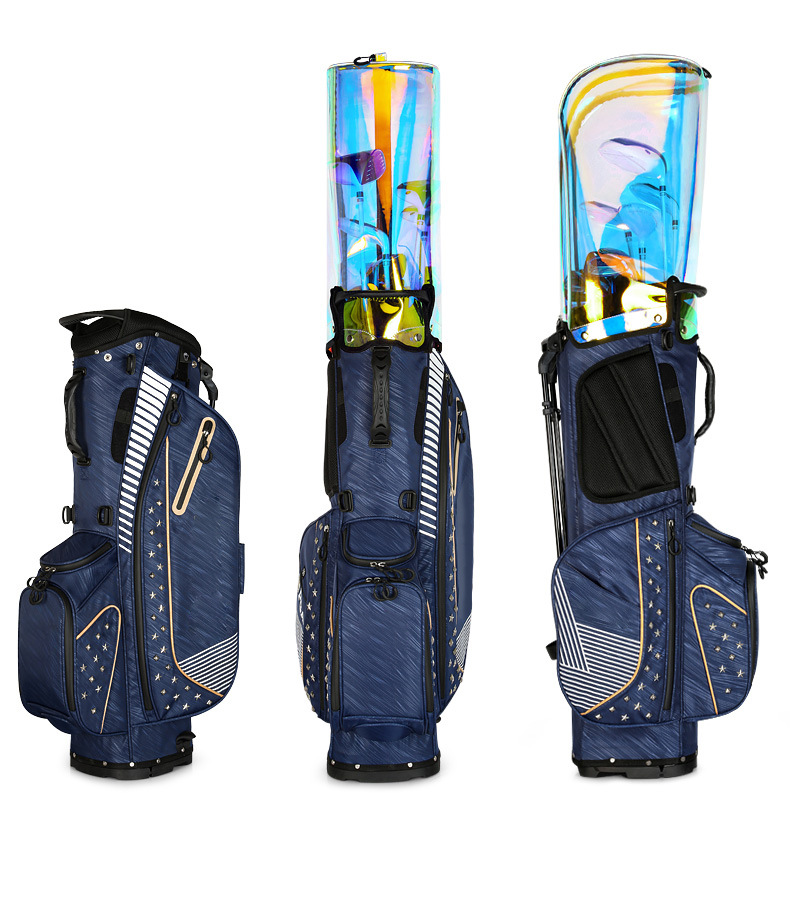 Túi đựng đồ golf nữ nhẹ da sợi nhỏ chống thấm — 401007-Trắng hồng, 401007-màu xanh navy chi tiết 8