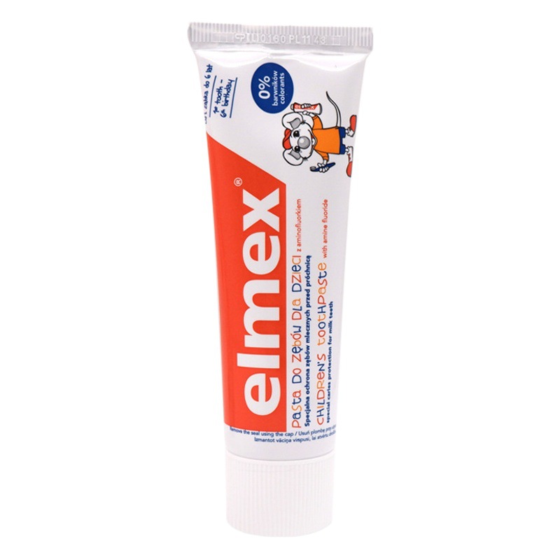 Imported Swiss Elmex Kidsren's Toothpaste for Ages 0-6-12, Tooth Decay Prevention for Deciduous Teeth, Containing Olaflu
