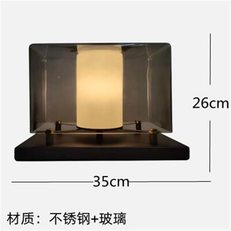 クリエイティブデザイン北欧シンプルで豪華な電気スタンド寝室ベッドヘッドランプ感リビング装飾ガラス|undefined