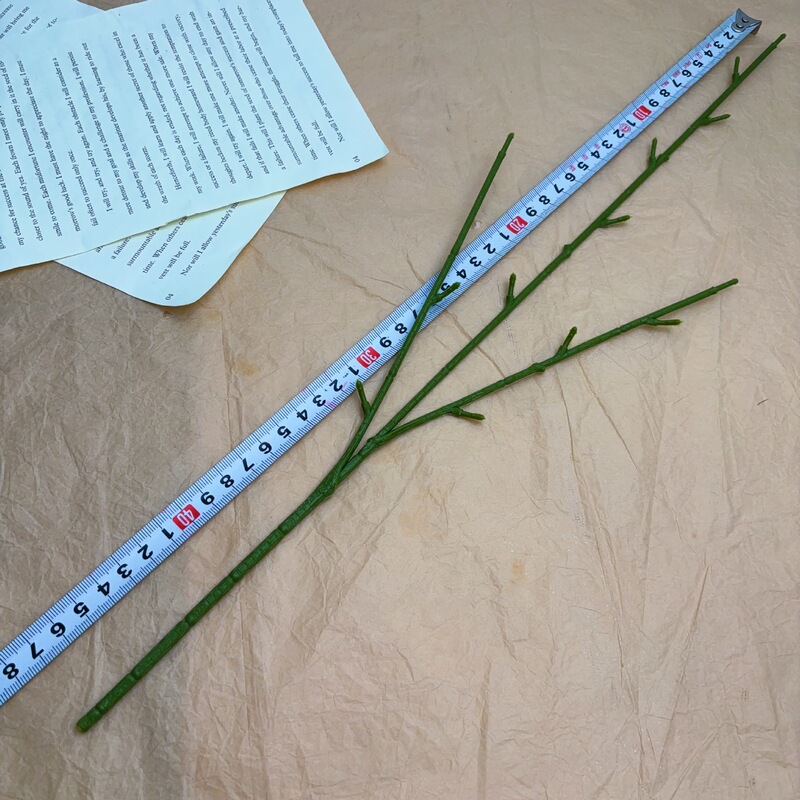 3頭13目47.5cm洋牡丹ローズ枝3分岐枝3本 造花ローズ枝頭アクセサリー卸売|undefined