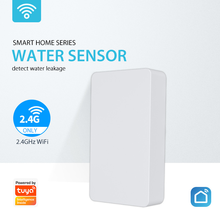 WiFi Agua/Sensor de Inundación WiFi inalámbrico inteligente Sensor de desbordamiento Detector de alarma de fuga de Agua
