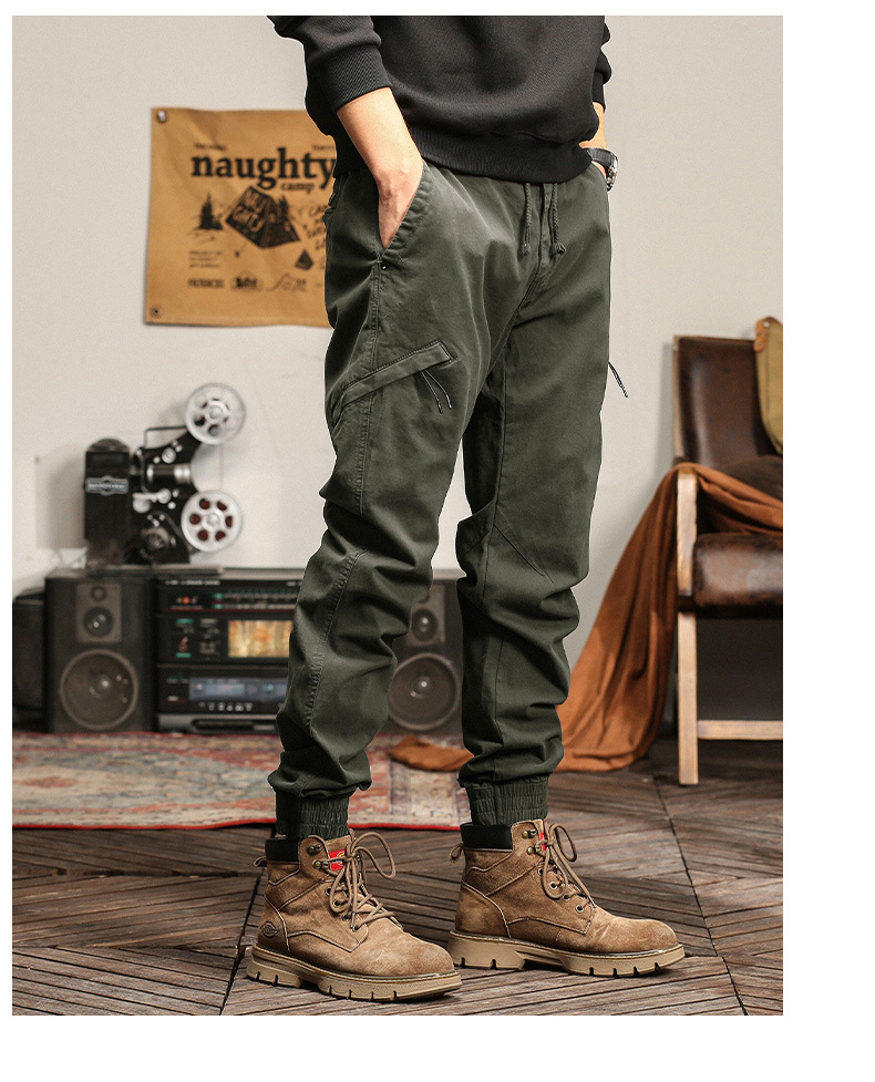 Men's Clothes Cargo Casual Pants Men's Autumn And Winter Fashion Brand Handsome Bundle Feet Multi-pocket Long Pants Men's Pants Wholesale_viptrois.com