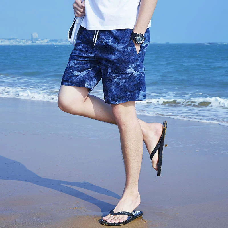 Пляжные брюки мужские скоростные сухие пляжные шорты для отдыха можно использовать в воде серфинг брюки большой размер пять очков плавки костюм свободный