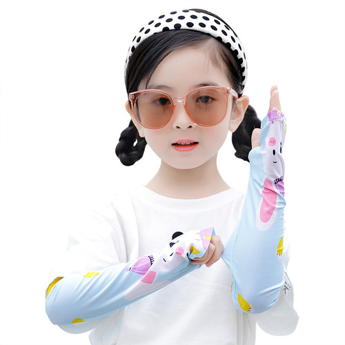 Baby hand sleeves for women, loose ice silk sleeves for children, sun protection ice sleeves for boys and girls, summer thin arm sleeves
