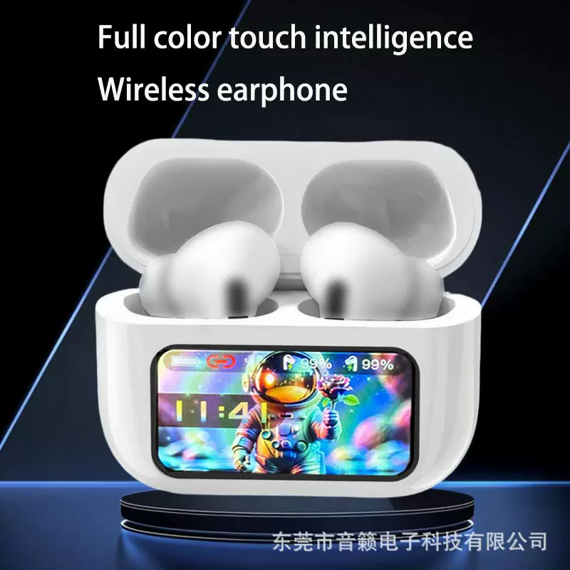 厂家直销带屏蓝牙耳机适用苹果仓入耳式主动降噪无线智能彩屏耳机