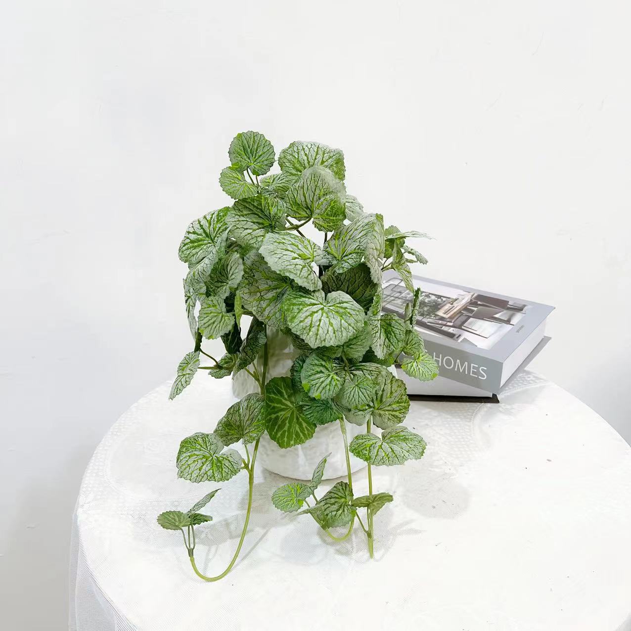 含阳 ins北欧风仿真藤蔓植物海棠叶造景客厅绿植摆件橱窗店面装饰