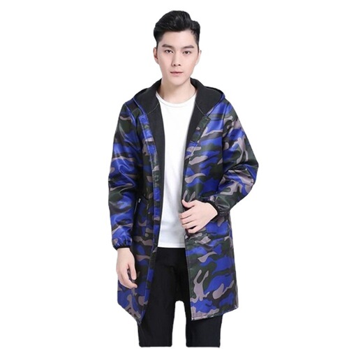 Velvet hooded overalls for men and women, oil-proof and waterproof coveralls, winter coats, camouflage coats, labor protection suits, long-sleeved aprons