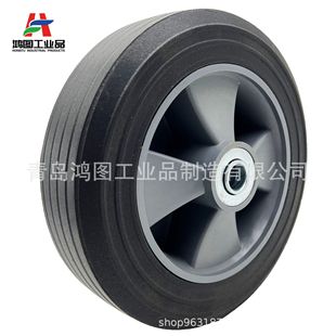 Factory Customized 8-Inch 8X2.2 Rubber Solid Tire Rubber Powder Wheel Warehouse Truck Generator Equipment Wheel Heavy Duty