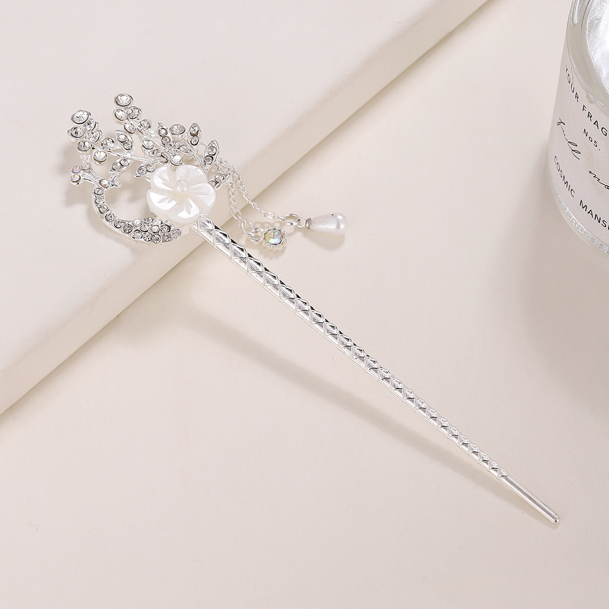 Vintage hoja flor horquilla tocado borla simple estilo antiguo horquilla updo aleación horquilla al por mayor