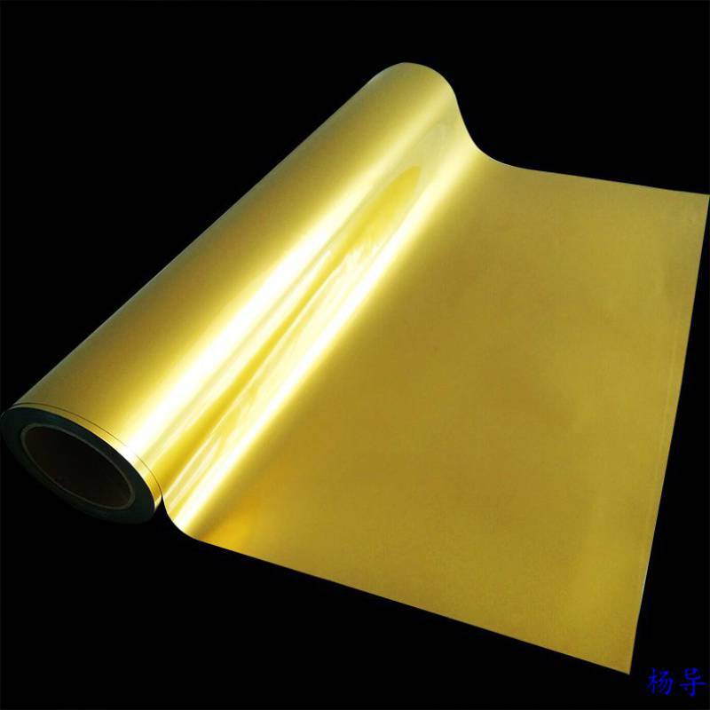 pu柔软亮光热转印刻字膜 个性服装烫金膜 金属 超薄