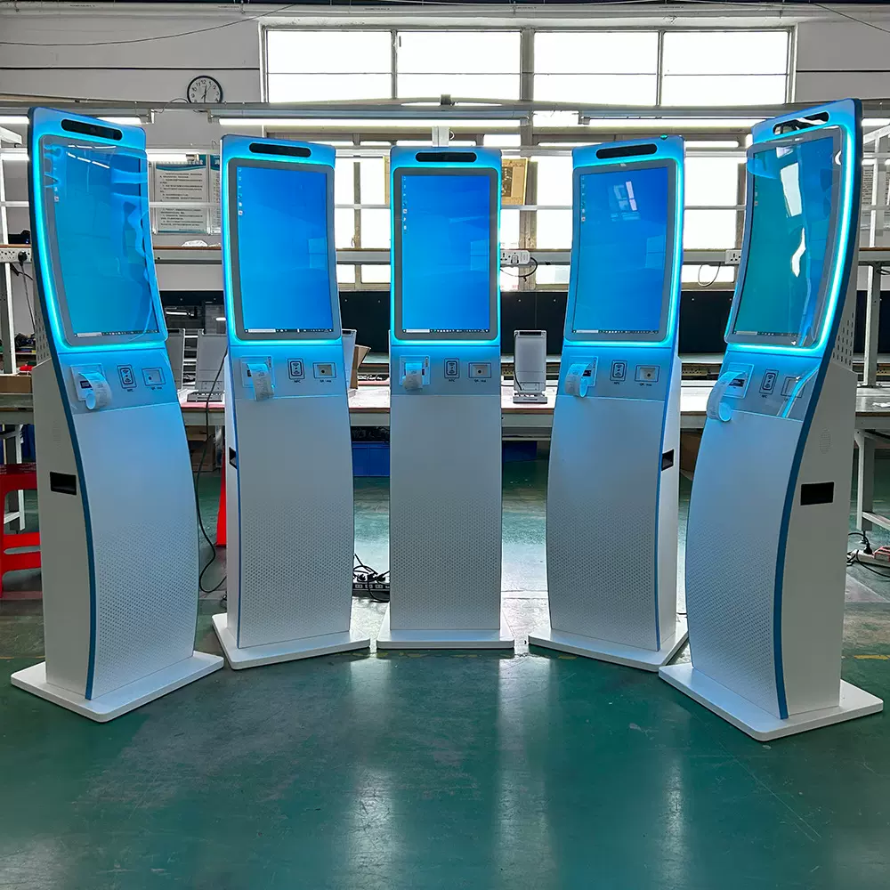 23.6寸32寸曲面自助终端机触摸一体机叫号机排队机自助服务终端机