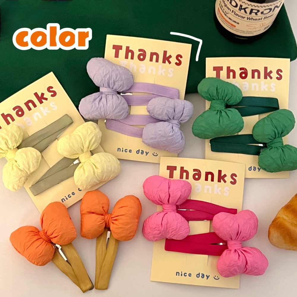 Nuevo macaron arco gordo dulce lindo BB clip para el cabello para las niñas clip de borde de frangeo universal clip