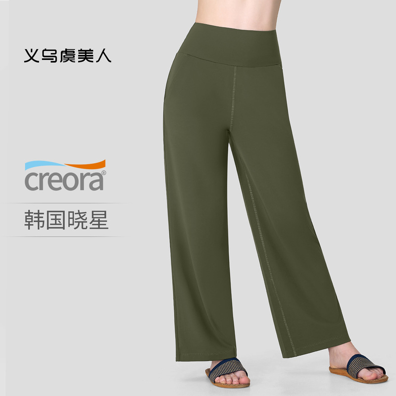 Nls Naked Feeling Sports Yoga Wide-Leg Pants Loose Draped High-Waist Casual Pants Comfortable Breathable Walking Straight Pants for Women