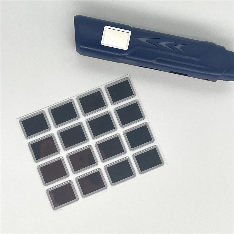 0.5PC片材CNC精雕蓝牙耳充电量显示镜片/半透黑/电镀银自带双面胶