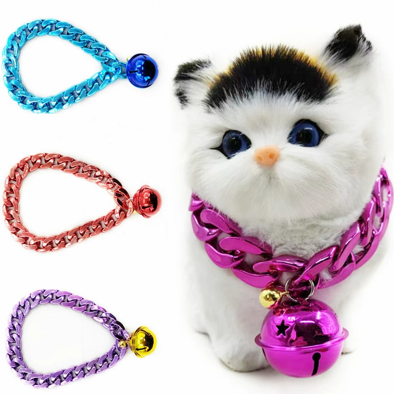 Amazon новый кулон ювелирные изделия для домашних животных кошка собака УФ гальваническое покрытие цвет большой колокол французское ведро ожерелье лабрадор