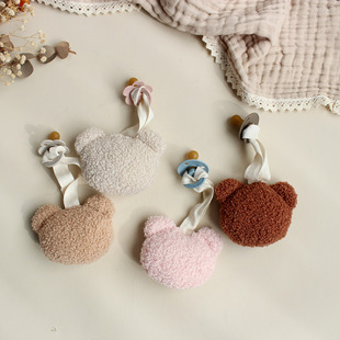 ins baby Teddy velvet bear pacifier teether pendant baby room home decoration photo props