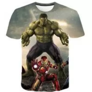 2022新款童装短袖T恤男女学生青少年3D数码印花卡通图案