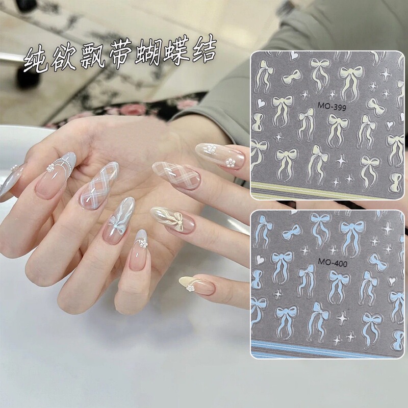 Bow Nail Art Stickers Ins Internet Celebrity Popular White Small Bow Japanese Style Simple Adhesive Nail Sticker Bow Nail Art Stickers Ins Internet Celebrity Popular White Small Bow Japanese Style Simple Adhesive Nail Sticker