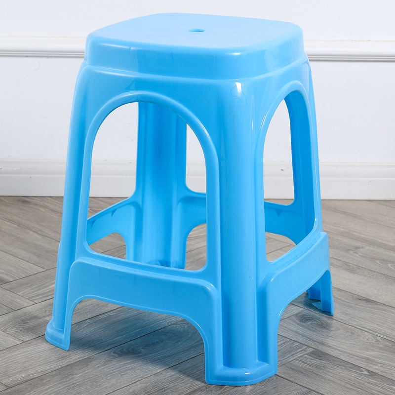 Taburetes de plástico gruesos taburetes altos caseros taburetes de goma cocinados taburetes taburetes de comedor para adultos taburetes de plástico cuadrados simples