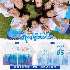 班服T恤印logo中高考短袖定制做学生毕业文化衫团队工作服圆领
