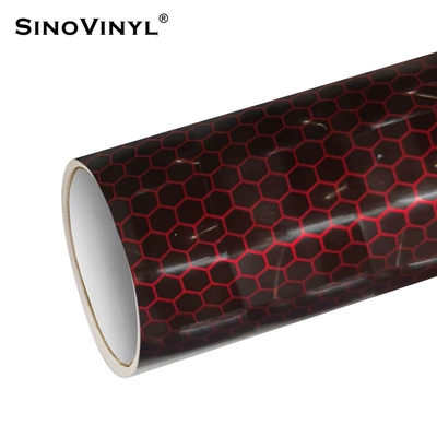 Automotive Film – film glossy chameleon body color - 15218-m-honeycomb-cat-eye-black-and-red