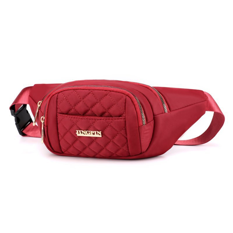 Bolsita de diamantes de hilo bordado nuevo transfronterizo, bolso de pecho de mujer de moda multicapa, cambio, cajero, bolso comercial de gran capacidad